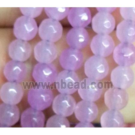 purple jade beads, faceted round