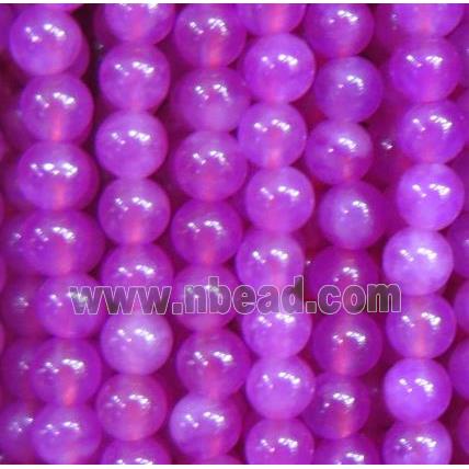 tiny round agate beads, hotpink dye