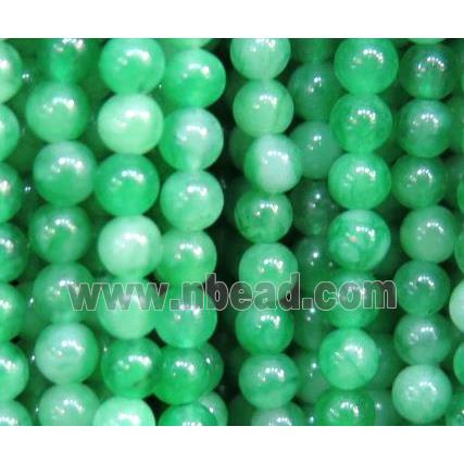 tiny round agate beads, green dye