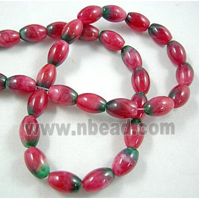 Jade beads, rice, red/green