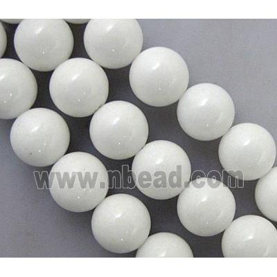 white Quartzite Jade beads, round