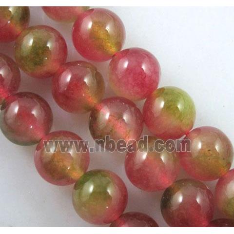 redgreen Quartzite Jade beads, round