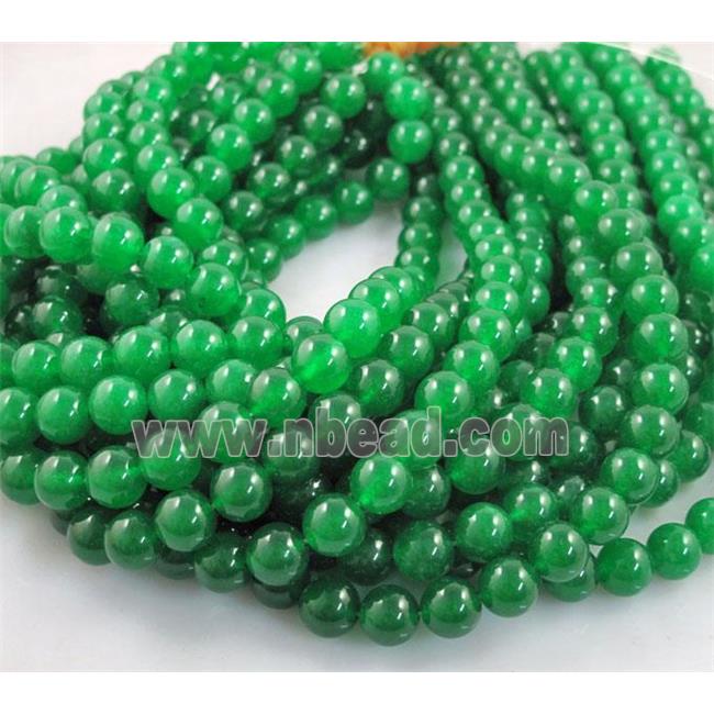 green Quartzite Jade beads, round