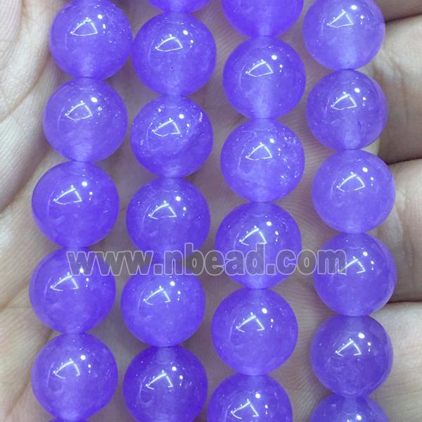 purple Malaysia Jade beads, round