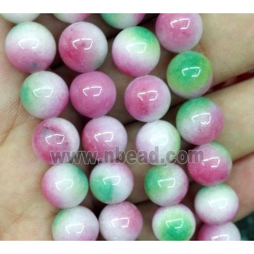 Malaysia Jade beads, round, multicolor