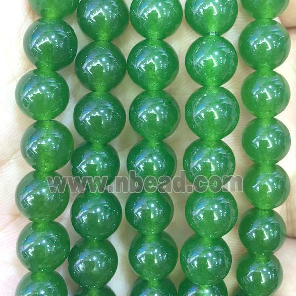 green Malaysia Jade beads, round