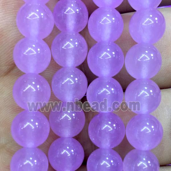 purple Malaysia Jade beads, round