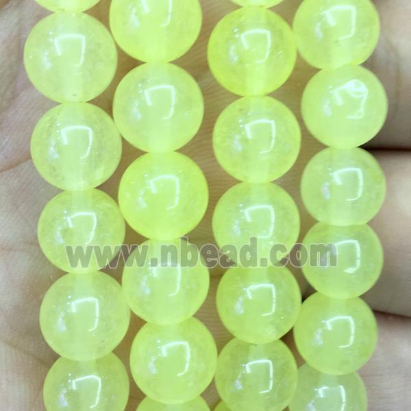 yellow Malaysia Jade beads, round