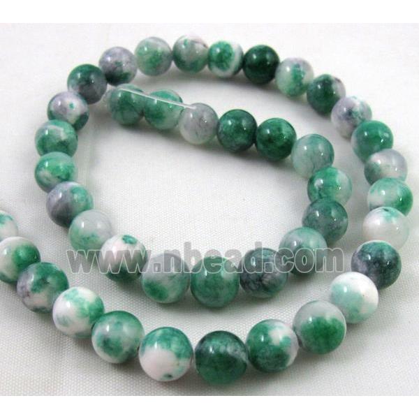 Persia jade bead, round, stabile, green