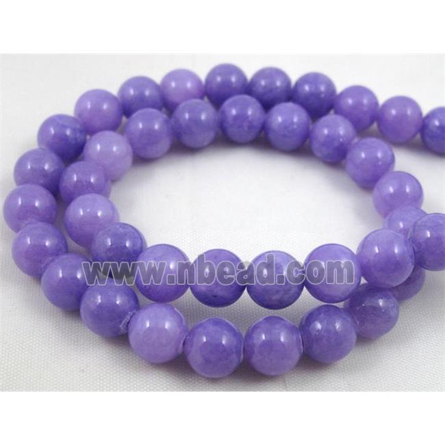 round lavender jade beads, stabile