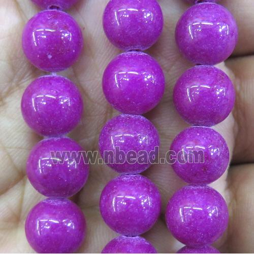 purple jade bead, round, stabile