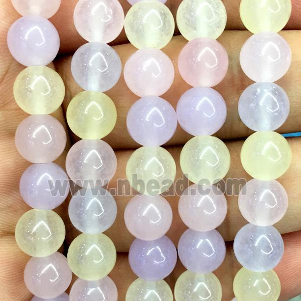round Malaysia Jade beads, mix color