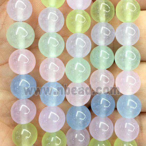 round Malaysia Jade beads, mix color