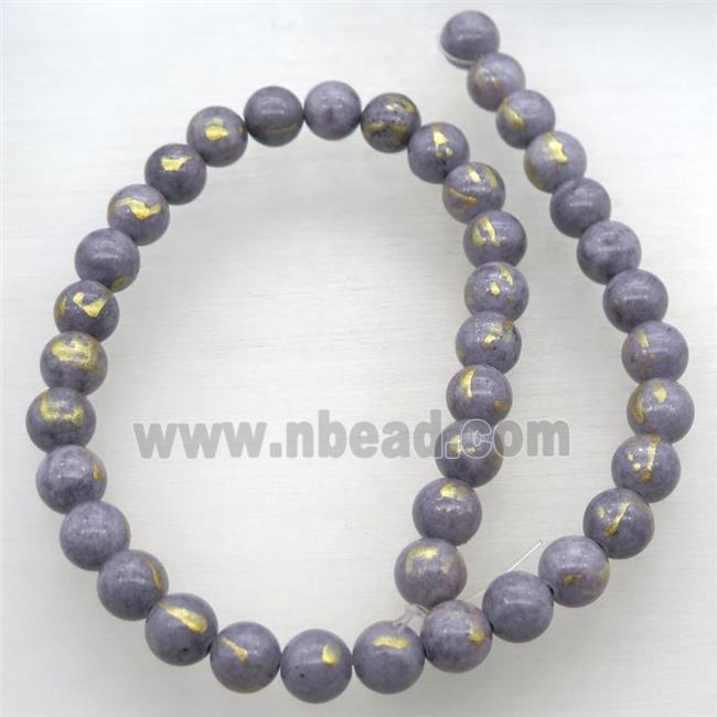 gray JinShan Jade beads, round