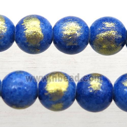 round blue JinShan Jade beads