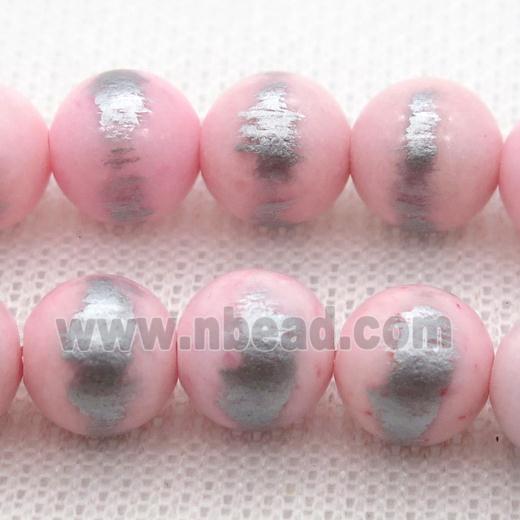 round Silvery Jade Beads
