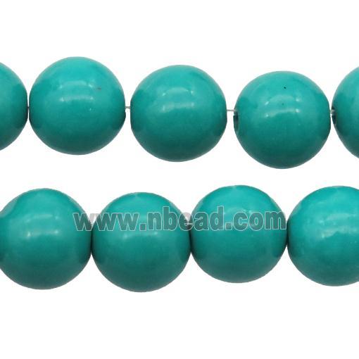 green Mashan Jade Beads, round