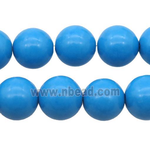 blue Mashan Jade Beads, round