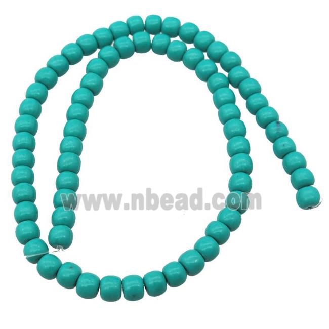 green Mashan Jade barrel Beads