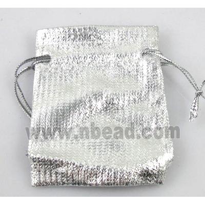 Organza bag, silver