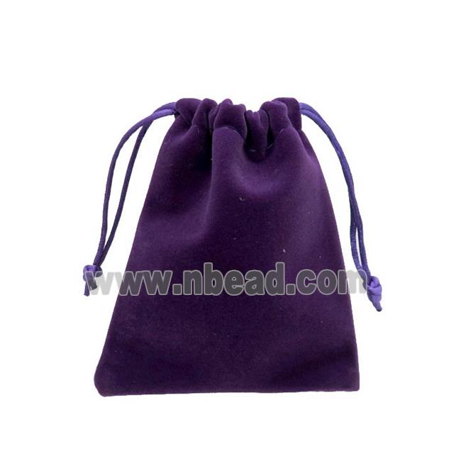 purple Velvet Jewelry Pouch