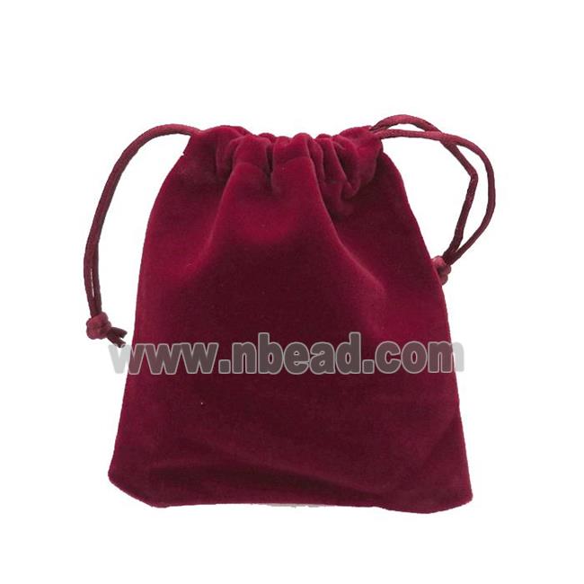 deepred Velvet Jewelry bag