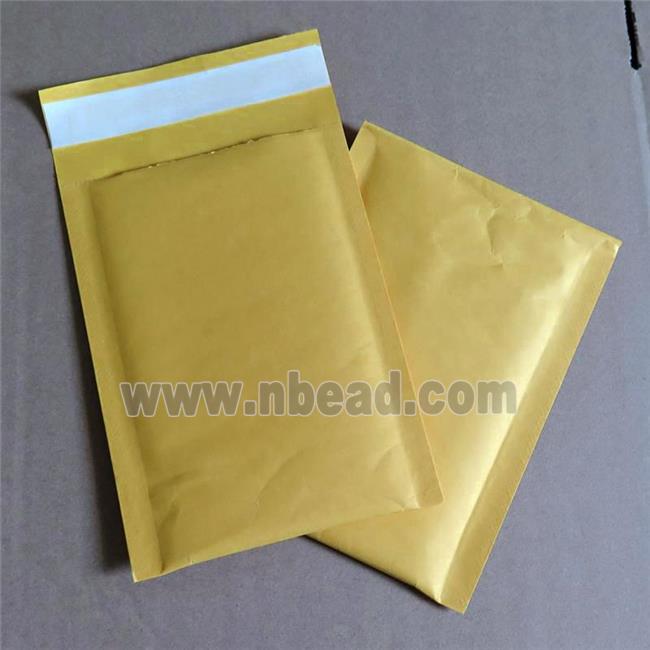 paper Envelope mailer Bag with inner airbubble, yellow