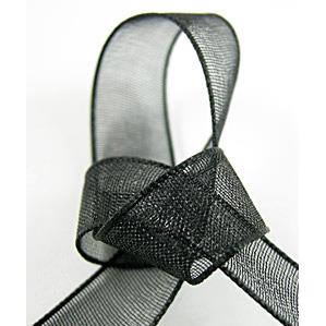 black Organza Ribbon Cord
