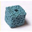 Lava bead, Cube, blue