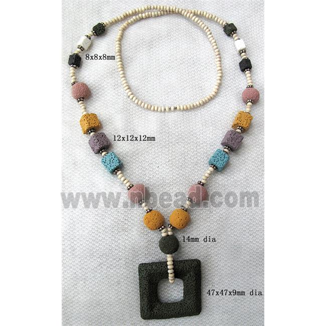 Handmade Lave Necklace