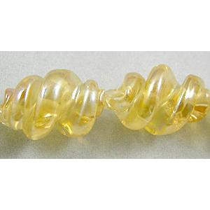 Gold Handmade Plated with Color Twist Lampwork Beads