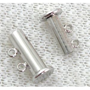 platinum plated 2-strand slide lock magnetic clasps