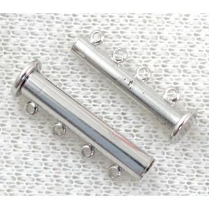 platinum plated 4-strand slide lock magnetic clasps