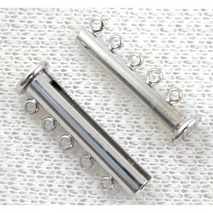 platinum plated 5-strand slide lock magnetic clasps