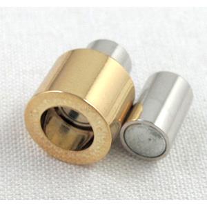 Magnetic copper Clasp, cord end, platinum & golden