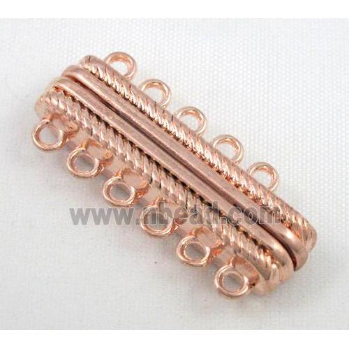 Magnetic alloy connector clasp, red copper