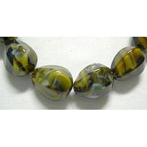 Faceted Drip Millefiori Glass bead