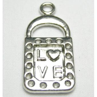 Tibetan Silver Love Lock non-nickel