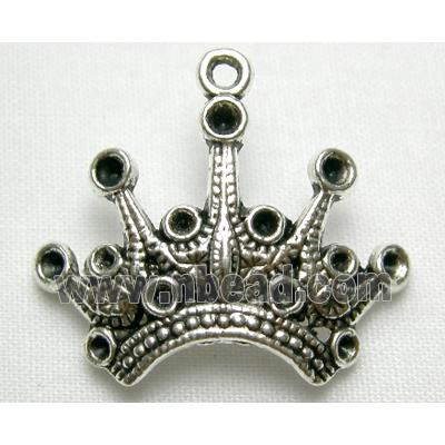 Tibetan Silver Royal Crown Charms non-nickel