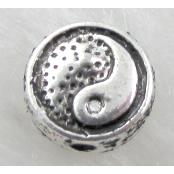 Tibetan Silver taichi Spacers Zinc Beads, Antique Silver