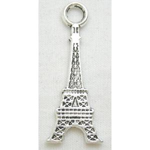 Tower Eiffel Charm, Tibetan Silver Pendant Non-Nickel