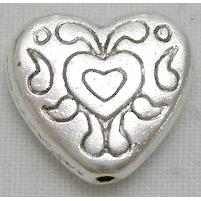 Tibetan Silver Heart beads