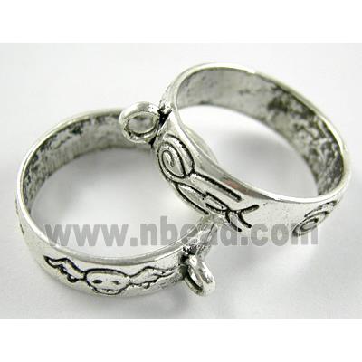 Tibetan Silver hanger Ring Charm Non-Nickel