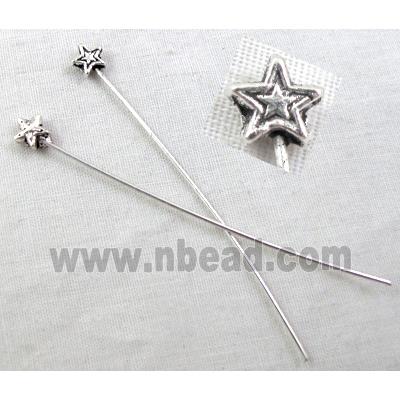 Fancy Pin, Tibetan Silver Non-Nickel