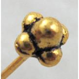 Antique Gold Tibetan Silver pin Charms Non-Nickel