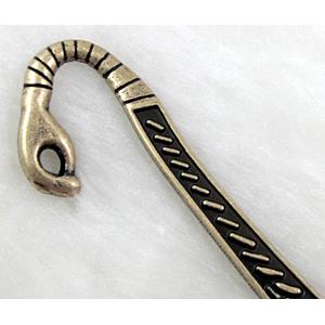 Snake Bookmark, Tibetan Silver Non-Nickel, Bronze