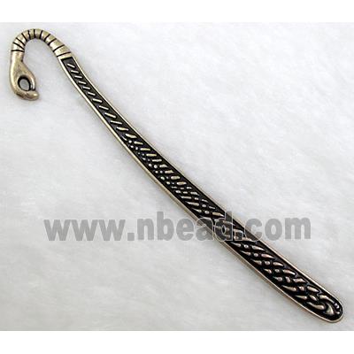 Snake Bookmark, Tibetan Silver Non-Nickel, Bronze