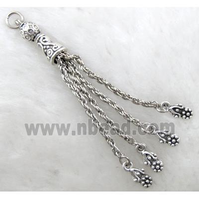 chain tassel, Tibetan Silver pendant non-nickel
