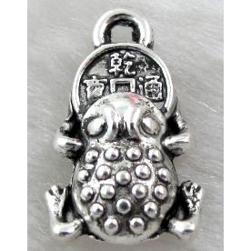 Frog charm, Tibetan Silver pendant non-nickel