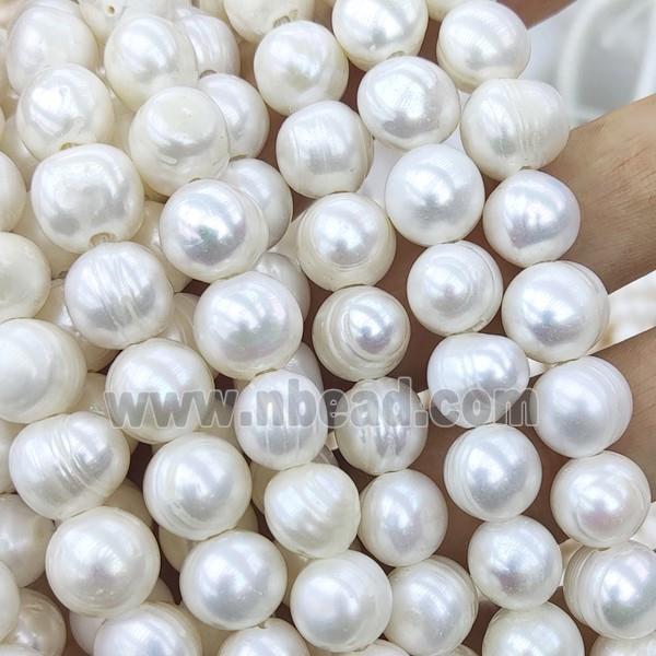 Natural White Freshwater Pearl Beads Large Hole